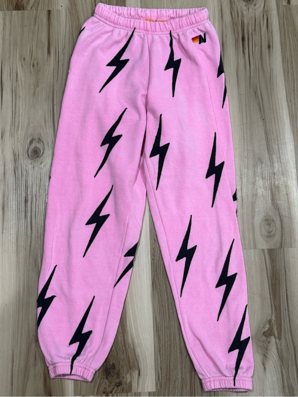 Aviator Nation Pink Lightning Bolt Sweatpants Women’s XS
